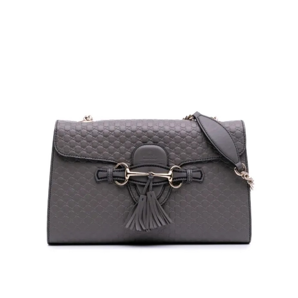 SALE 🔥🔥GUCCI Medium Microguccissima Grey with gold detailing
